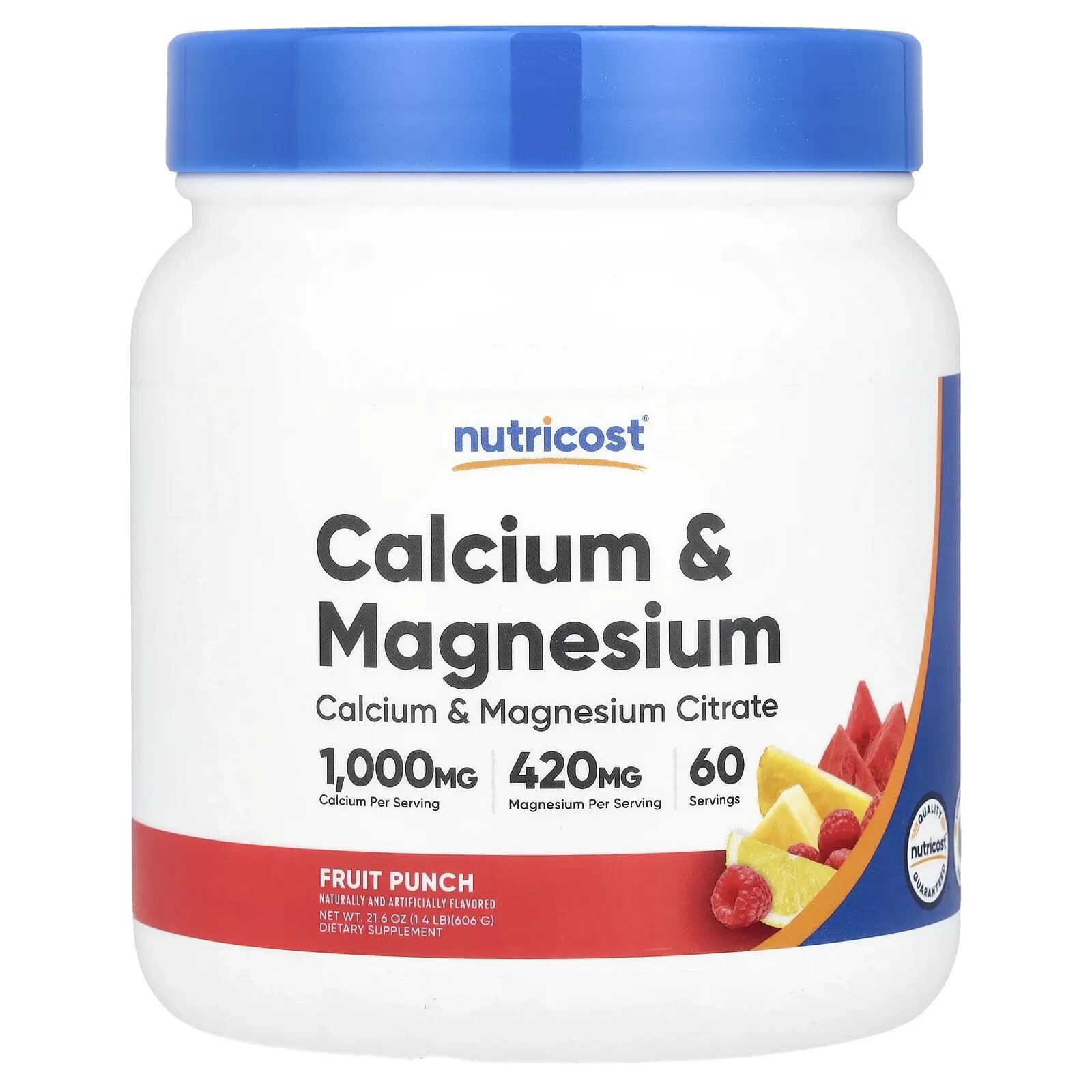 Calcium & Magnesium, Fruit Punch , 10.8 oz (303 g)