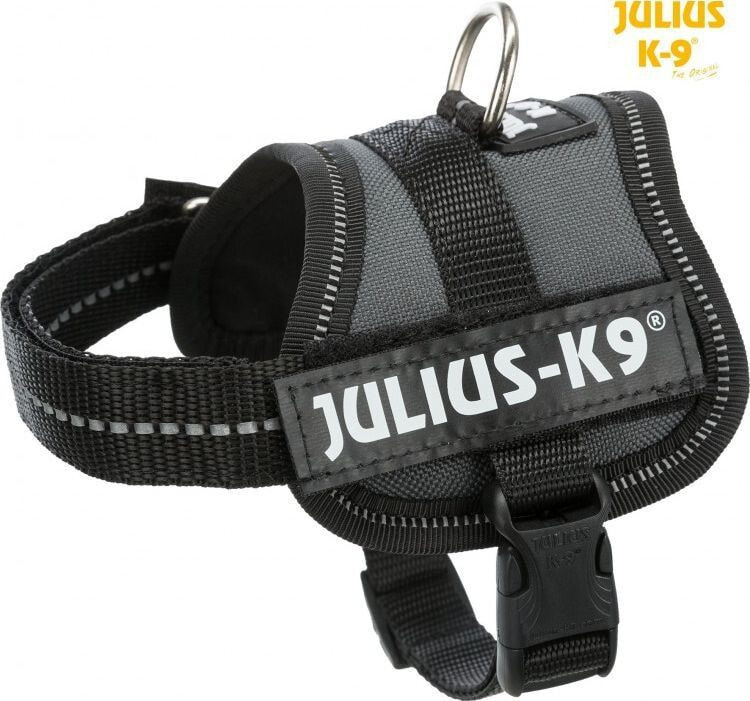 Trixie Julius-K9® Powerharness® dog harness, anthracite, Baby 1 / XS: 30-40 cm / 18 mm