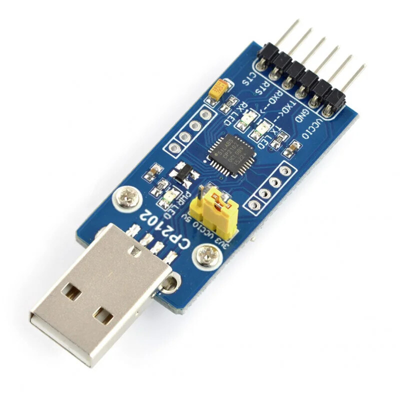 USB-UART converter CP2102 - USB plug - Waveshare 11079