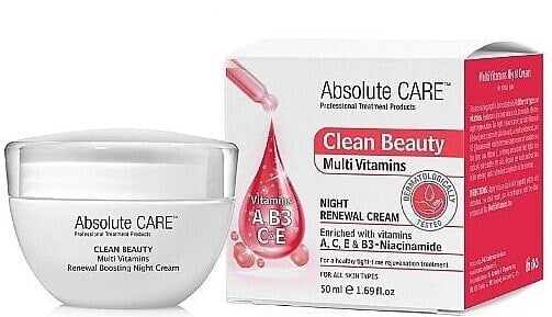 Nachtcreme für das Gesicht - Absolute Care Clean Beauty Multi Vitamins Night Renewal Cream