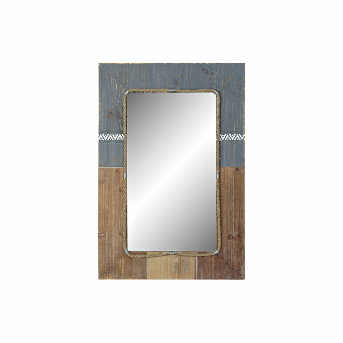 Wall mirror DKD Home Decor Blue White Fir (60 x 3.5 x 89.5 cm)
