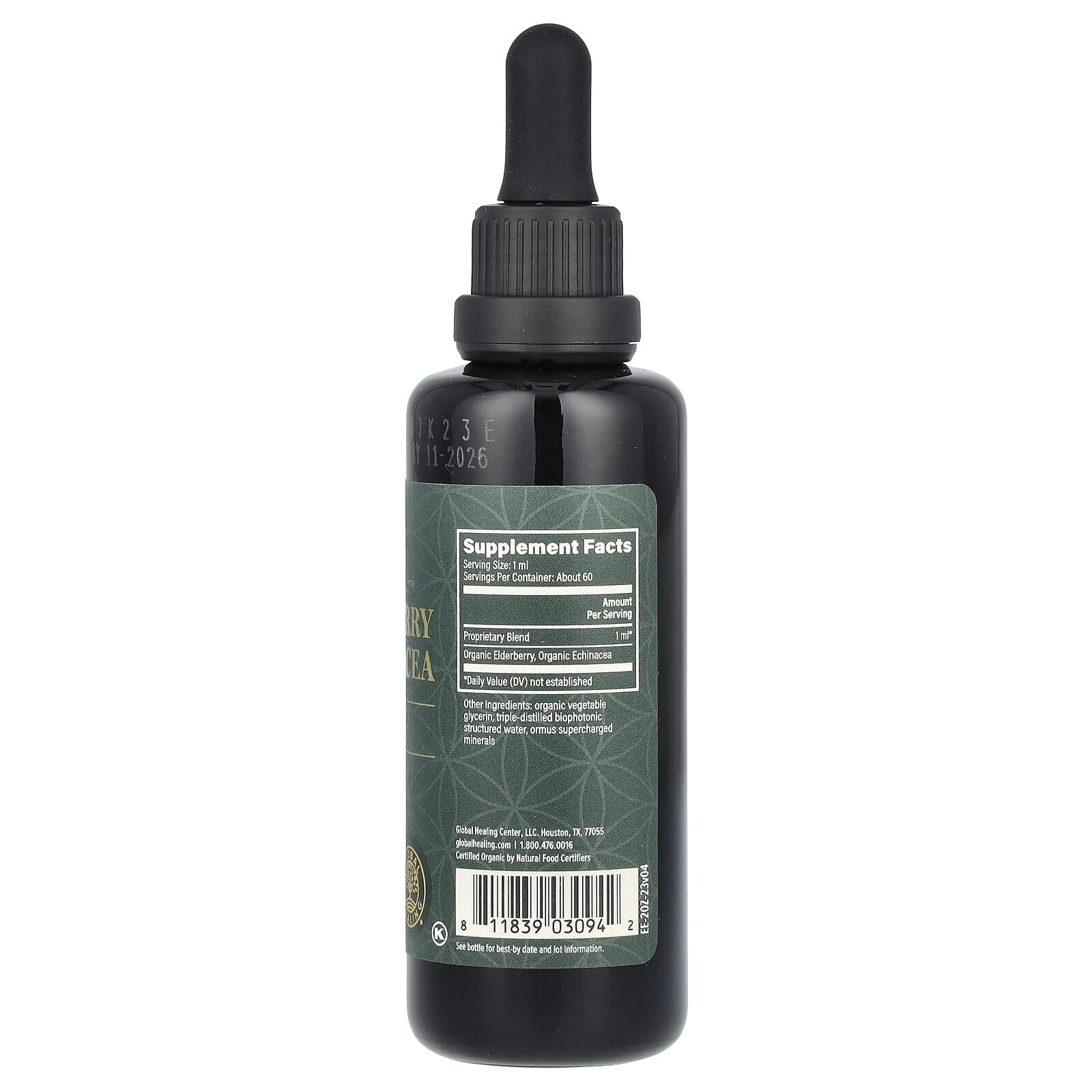 Raw Herbal Extract, Elderberry & Echinacea, 2 fl oz (59.2 ml)