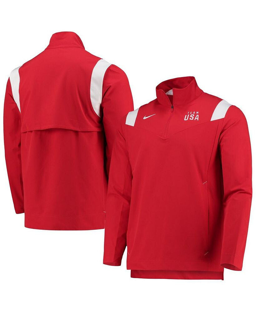 Nike men's Red Team USA On-Field Quarter-Zip Jacket