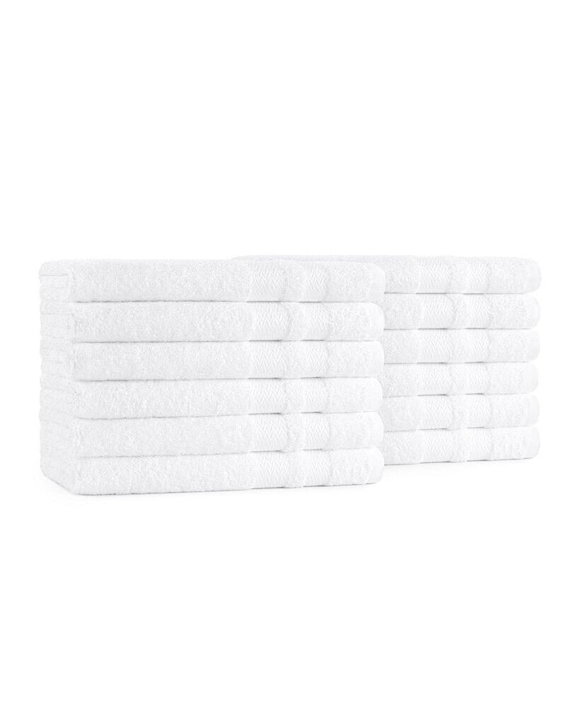 Arkwright Home magellan Hand Towels (12 Pack), 16x30, Soft Ring Spun Cotton, White