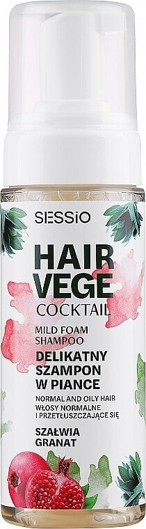 Schaumshampoo für normale bis fettige Kopfhaut - Sessio Green Therapy Mild Foam Shampoo