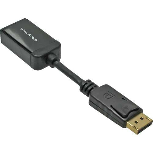 InLine 17198B кабельный разъем/переходник DisplayPort HDMI Черный