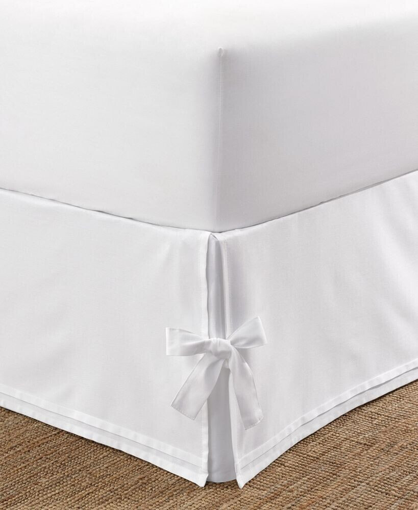 Laura Ashley solid Tailored Corner Ties Bedskirt, Twin