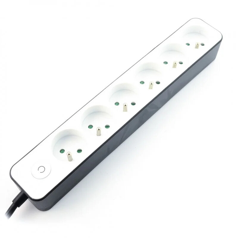 Power strip with protection Tracer Zebra - 6 sockets - 1,5m