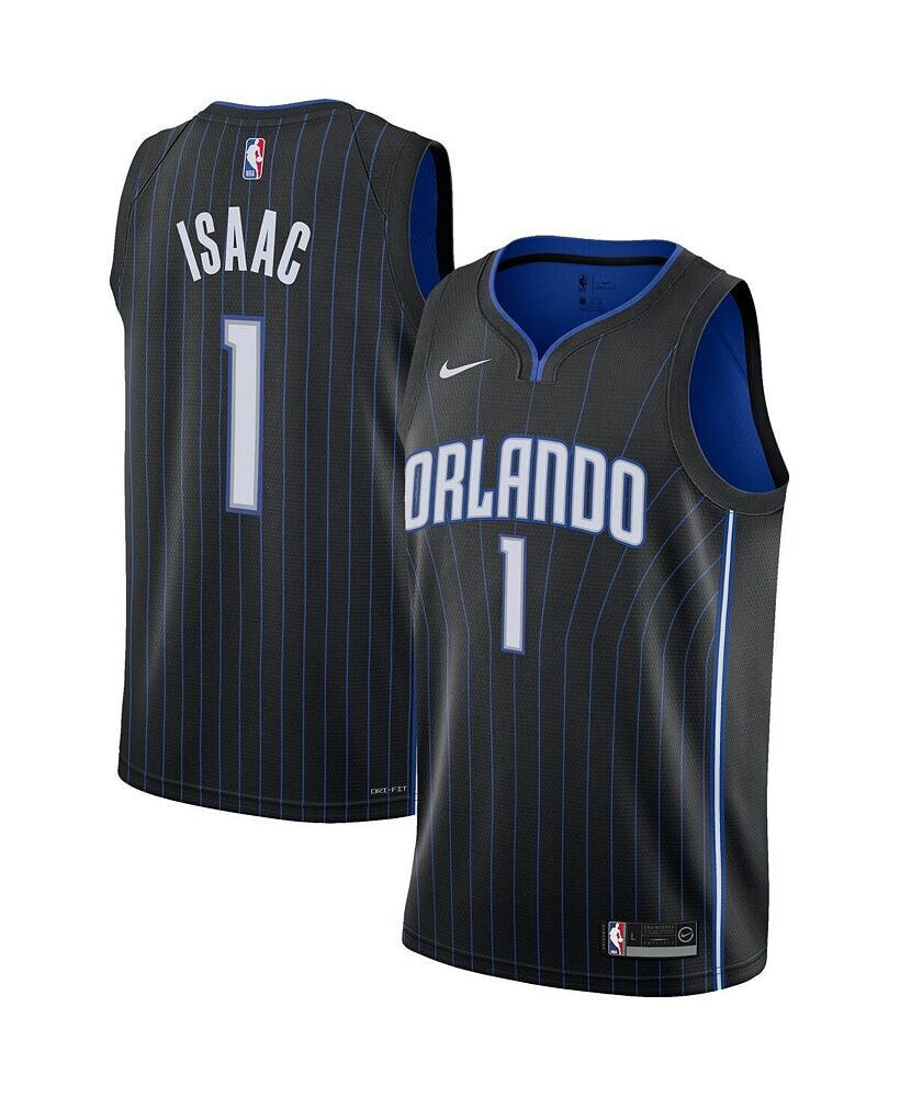 Nike youth Boys Jonathan Isaac Black Orlando Magic 2021/22 Swingman Jersey - Icon Edition