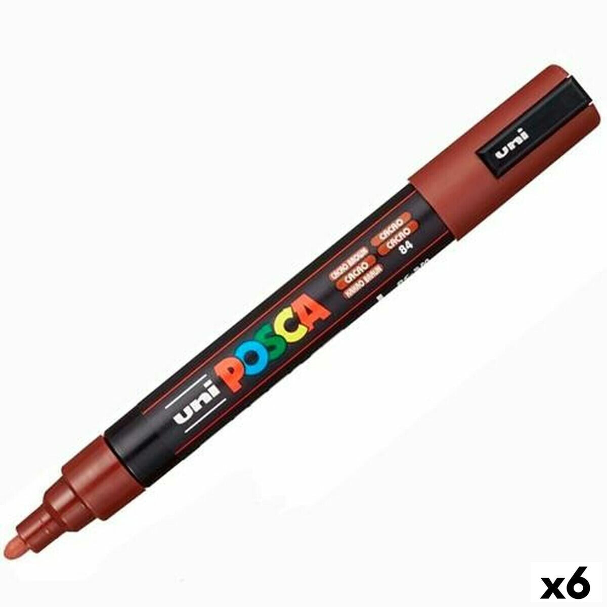 Acrylic paint marker POSCA PC-5M Cocoa 1,8-2,5 mm (6 Units)