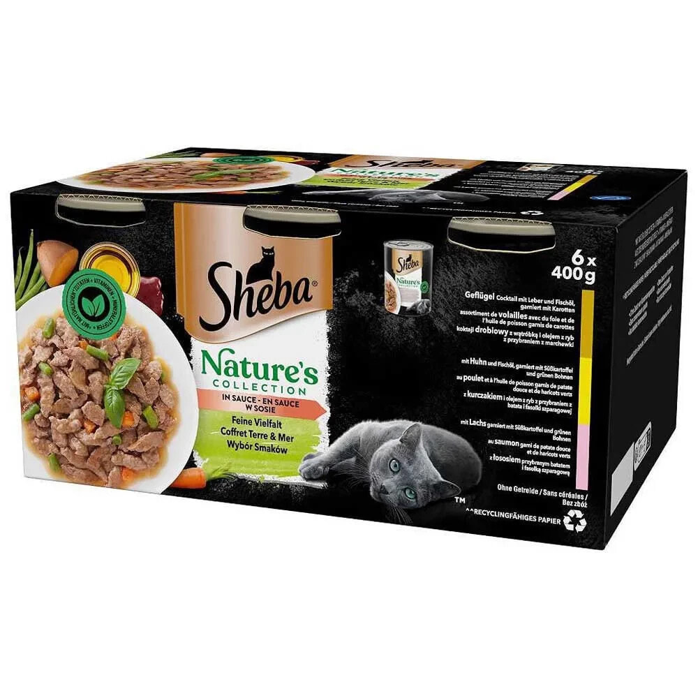 SHEBA Selection of flavours in sauce wet food for cat 400g