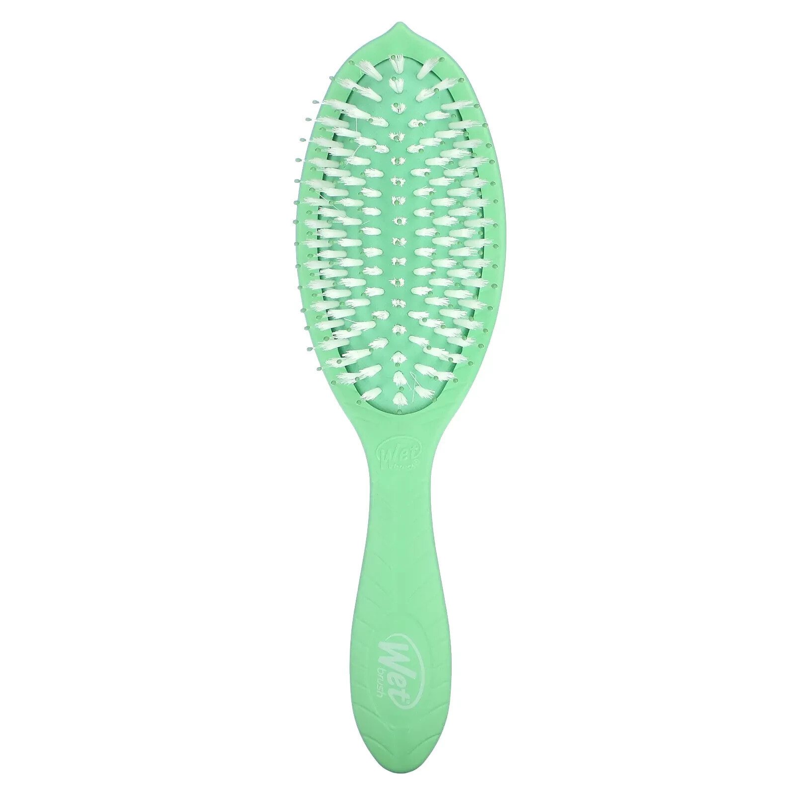 Wet Brush, Go Green ™, кисть для ухода и блеска с маслом чайного дерева, зеленая, 1 шт.