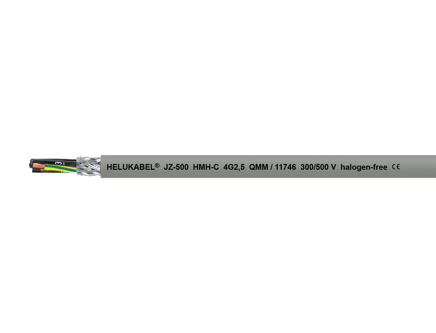 Helukabel HELU JZ-500 HMH-C 4G0,511658 - Low voltage cable - Grey - Polyvinyl chloride (PVC) - Polyvinyl chloride (PVC) - Cooper - -15 - 70 °C