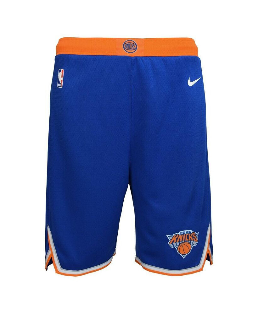 Nike big Boys Blue New York Knicks Icon Edition Mesh Performance Swingman Shorts