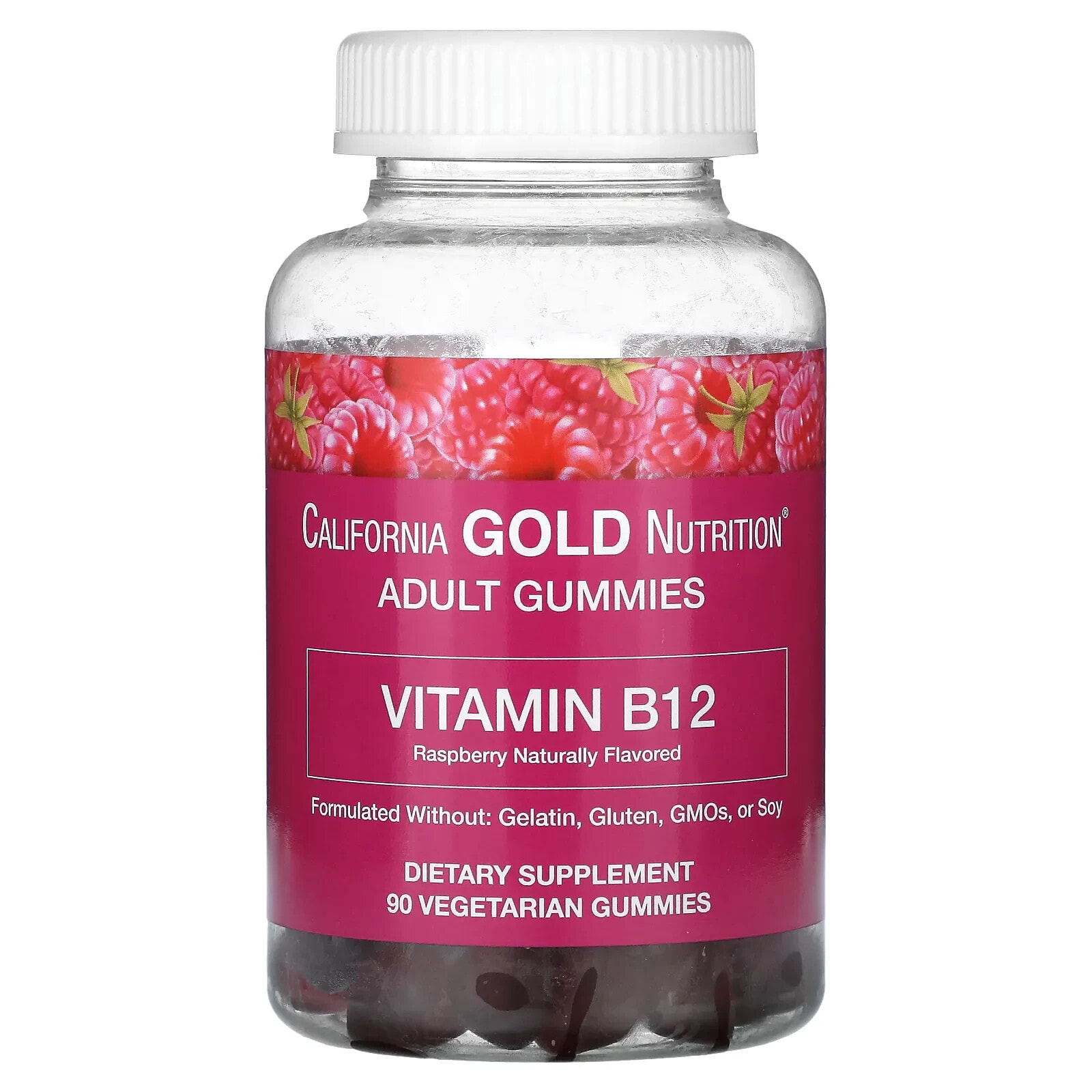 Vitamin B12 Gummies, Natural Raspberry Flavor, Gelatin Free, 3,000 mcg, 90 Gummies (1500 mcg per Gummy)