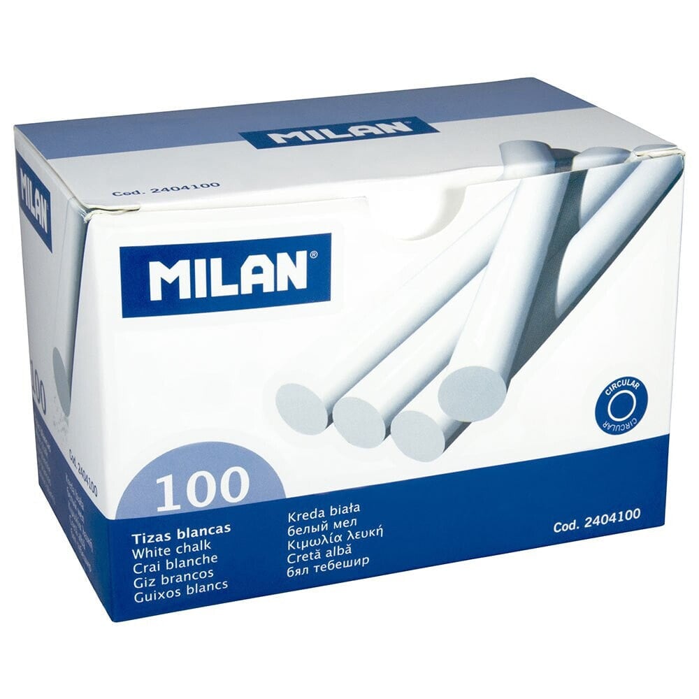 MILAN Box 100 Calcium Sulphate White Chalks