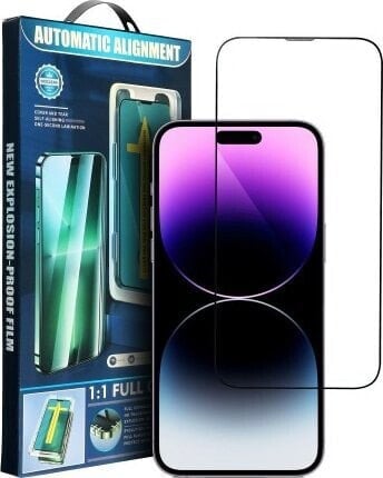 OEM 5D Full Glue Tempered Glass - do iPhone 12 Pro czarny + aplikator