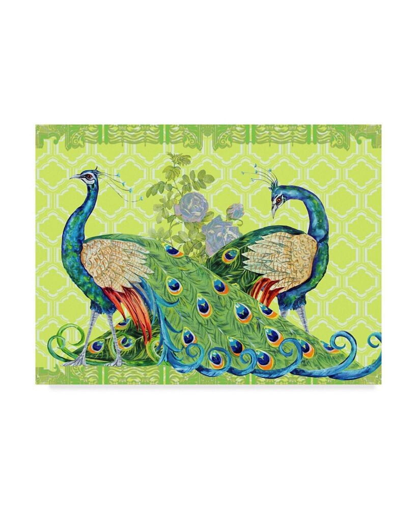 Trademark Global jean Plout 'Peacock Parade Green' Canvas Art - 35