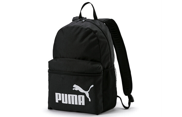 PUMA 彪马 经典Logo款大容量 织物 书包背包双肩包 男女同款情侣款 黑色 / Рюкзак Backpack PUMA Logo 075487-01