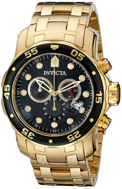 Мужские наручные часы с золотым браслетом Invicta 0072 размер large (width 4 - 5.49 cm) — купить недорого с доставкой, 100362