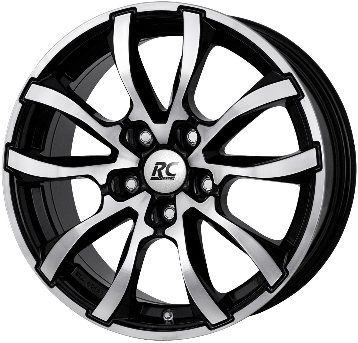 Колесный диск литой RC-Design RC23 schwarz front-poliert 7.5x16 ET37 - LK5/112 ML66.6