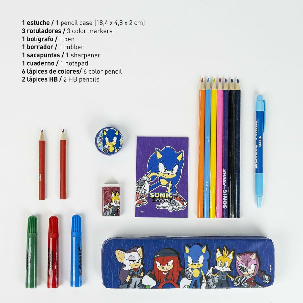 Stationery Set Sonic 24 Pieces