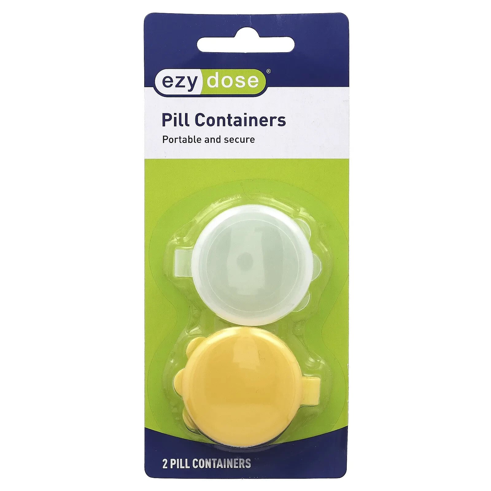 Daily Round Pill Containers, 2 Count