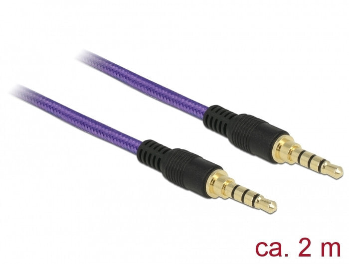 DeLOCK 85599 аудио кабель 2 m 3,5 мм Пурпурный