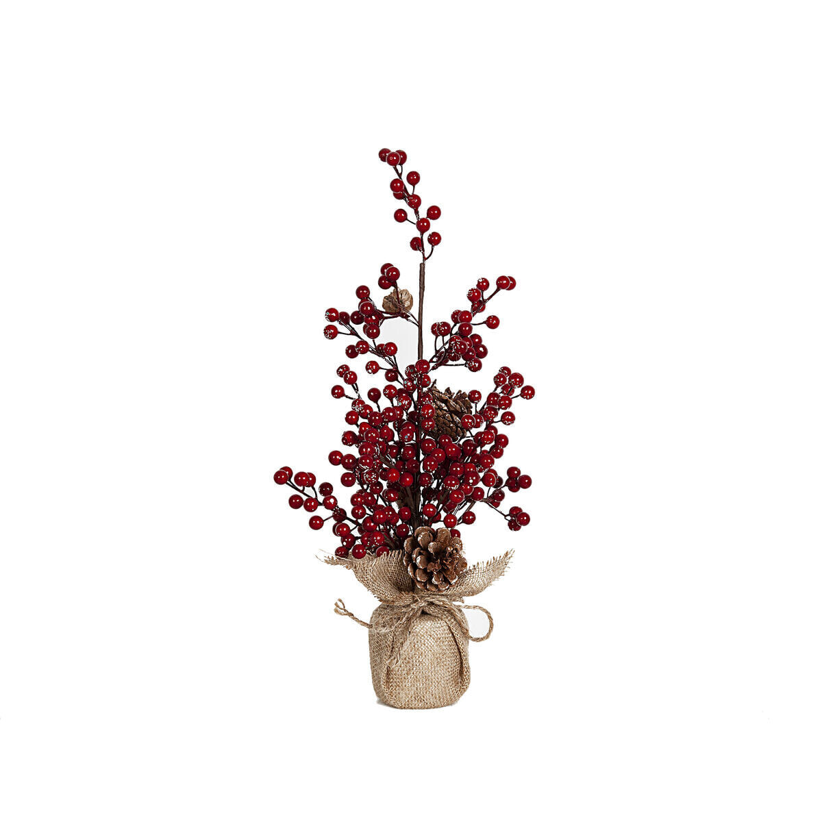 Decorative Plant Romimex Red Beige Mistletoe Pine cone 13 x 50 x 13 cm