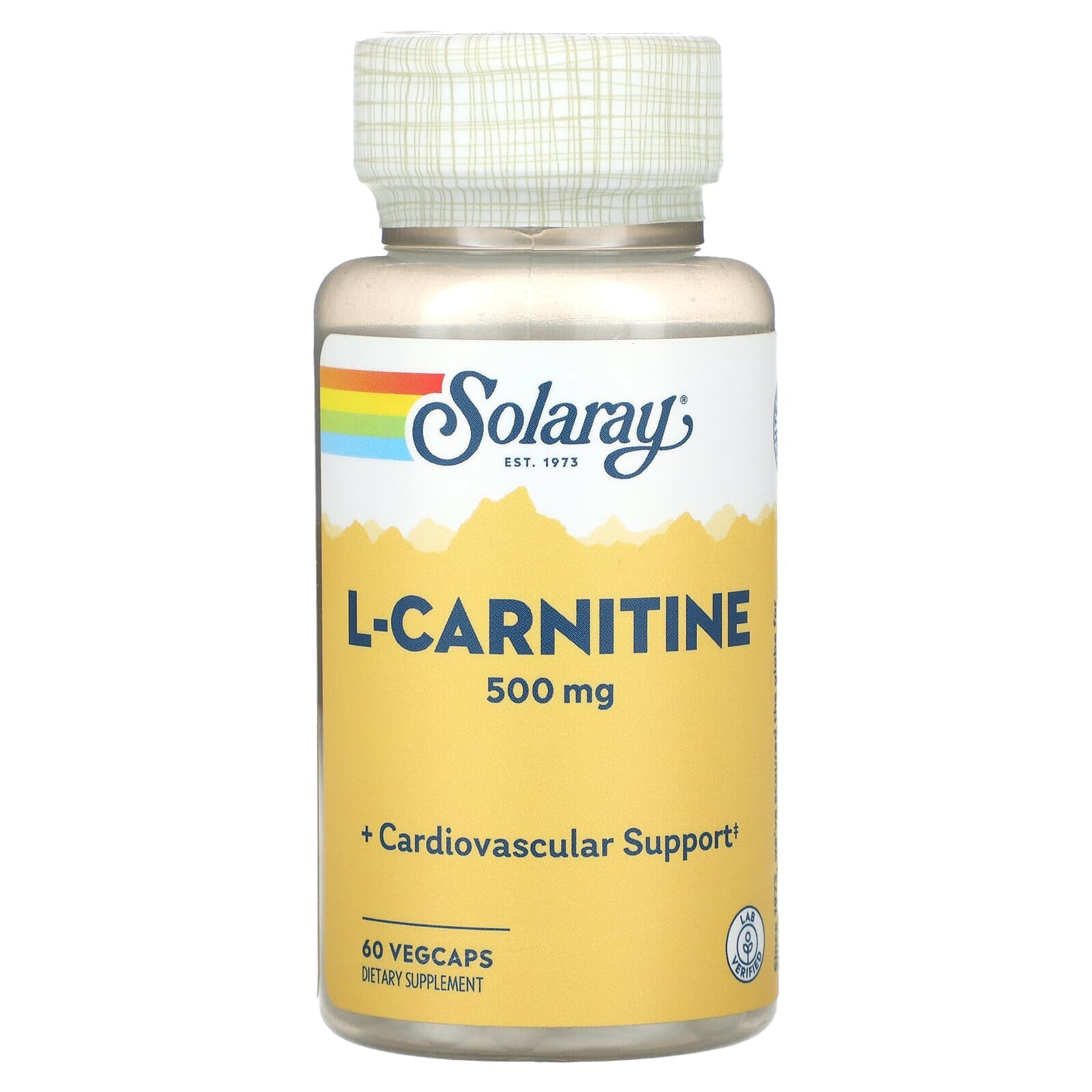 Solaray, L-карнитин, 500 мг, 30 вегетарианских капсул