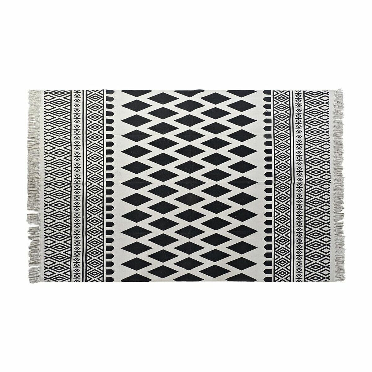 Carpet DKD Home Decor Black White (120 x 180 x 0,7 cm)