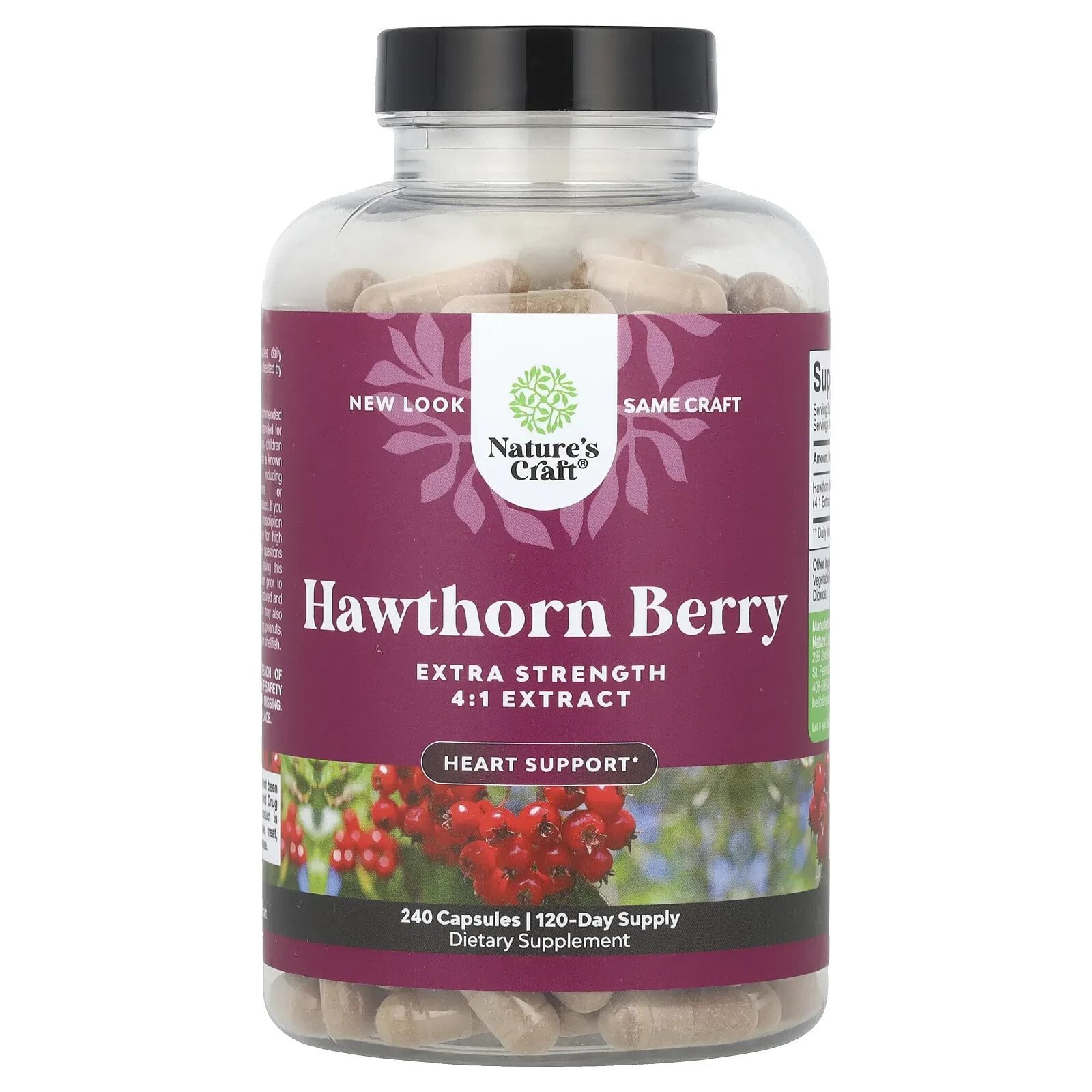 Hawthorn Berry, 240 Capsules