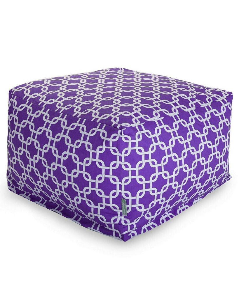 Majestic Home Goods links Ottoman Square Pouf with Removable Cover 27