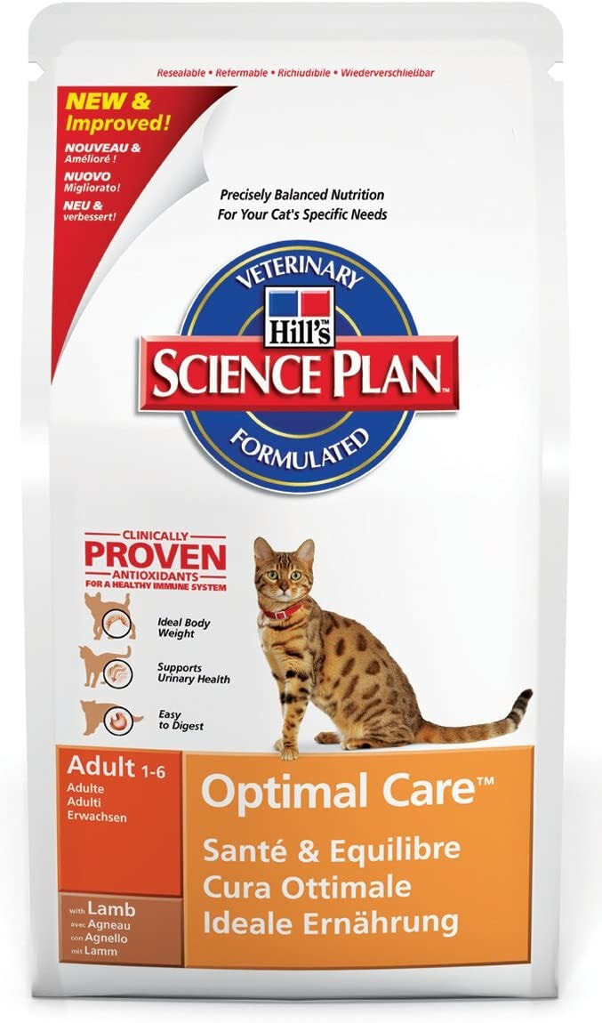 Сухой корм для кошек 	 Hill's,  Science Plan Feline Adult Optimal Care,для взрослых, с курицей, 2 кг