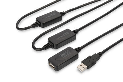 Digitus USB 2.0 25m USB кабель USB A Черный DA-73103