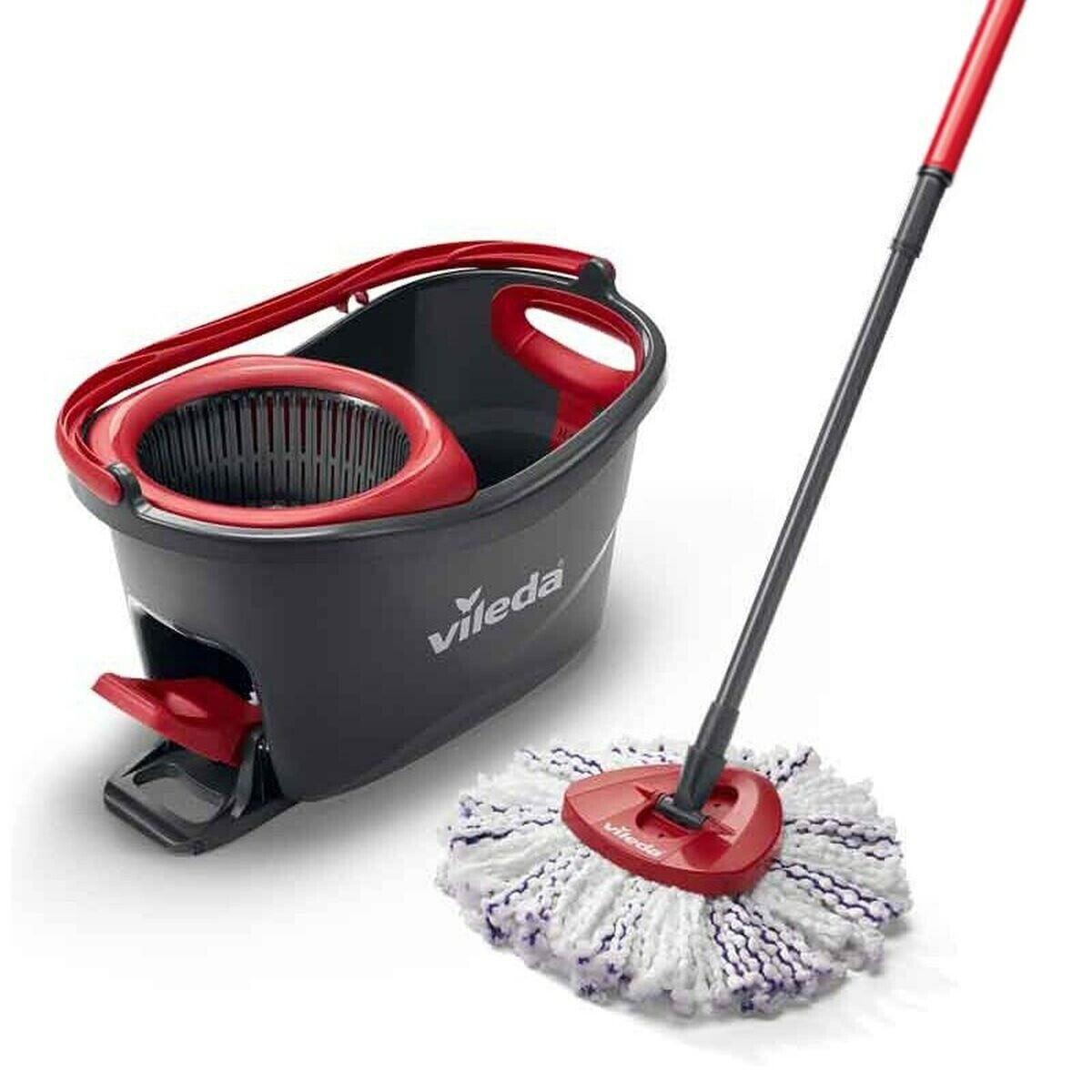 Mop with Bucket Vileda 167751 Чёрный Красный Микрофибра Пластик