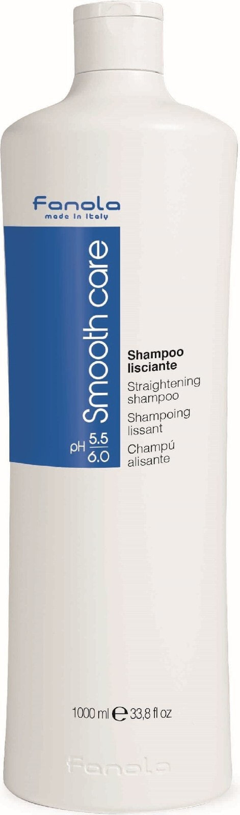 Fanola Smooth Care Straightening Shampoo Выпрямляющий и разглаживающий шампунь с хлопковым маслом для непослушных волос 1000 мл