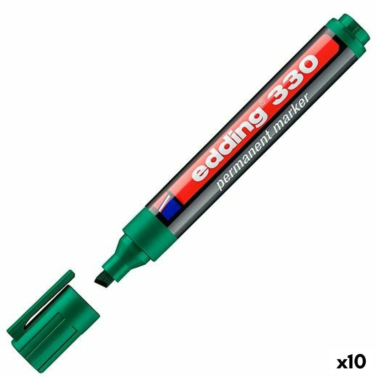 Постоянный маркер Edding 330 Зеленый (10 штук)