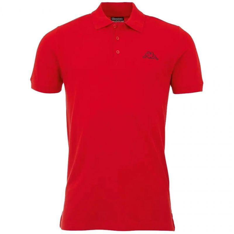 Мужская футболка-поло спортивная красная с логотипом Kappa PELEOT M 303173 540