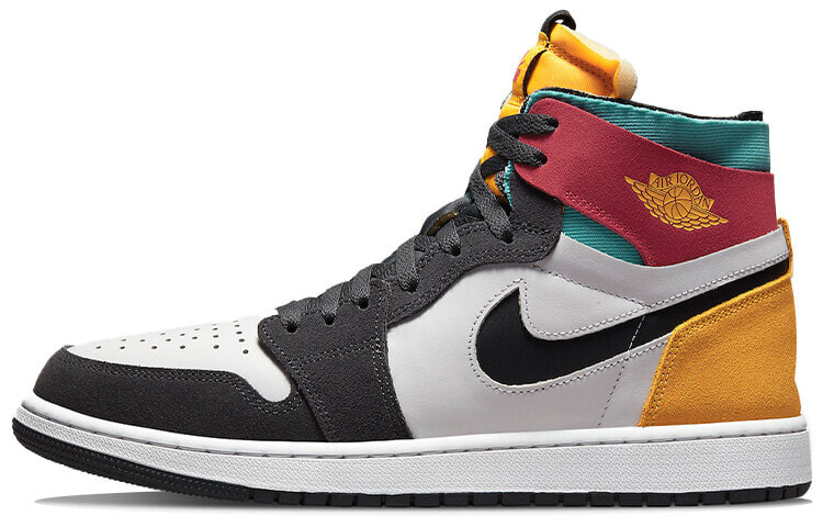 Jordan Air Jordan 1 zoom air cmft 高帮 复古篮球鞋 男款 白黑黄 / Кроссовки Jordan Air Jordan 1 zoom air cmft CT0978-016