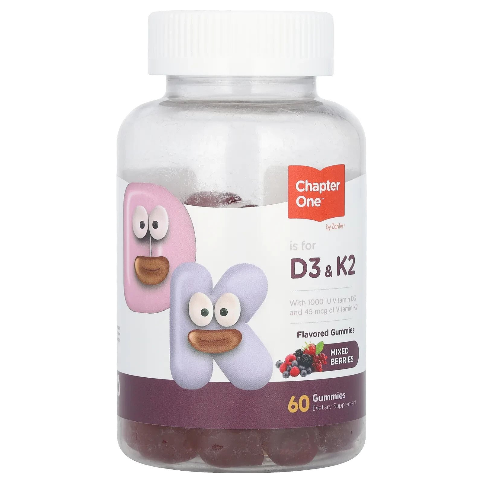 D3 & K2, Mixed Berries, 60 Gummies