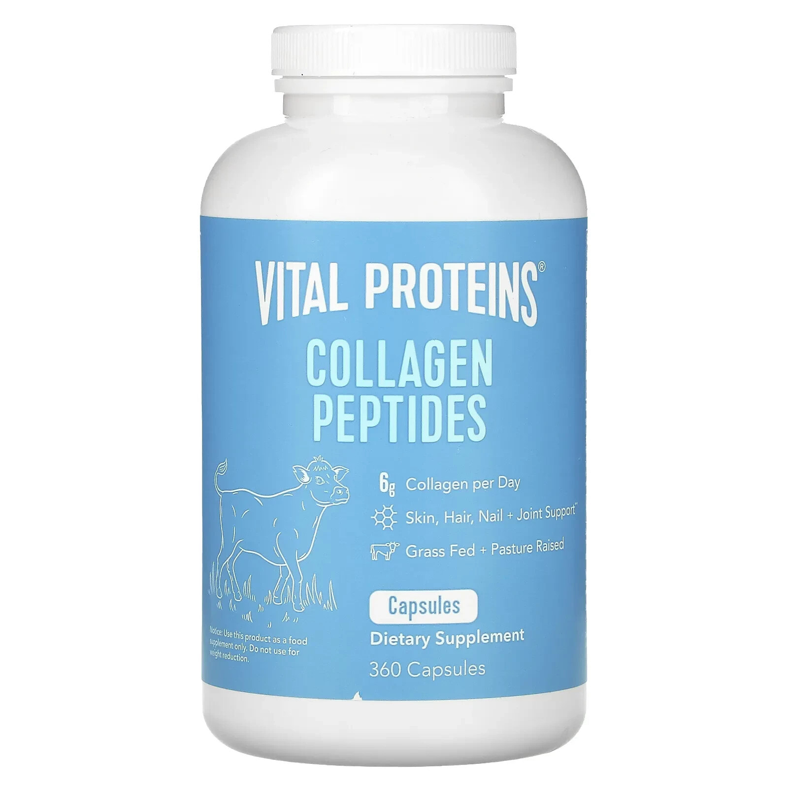 Vital Proteins, пептиды коллагена, 360 капсул