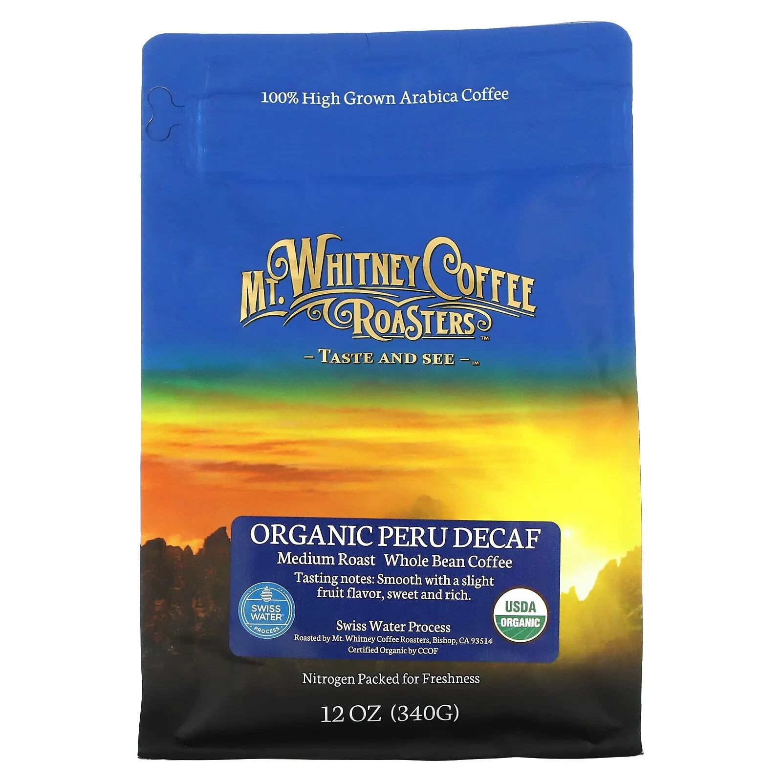 Organic Guatemala Adiesto, Whole Bean Coffee, Medium Roast, 12 oz (340 g)