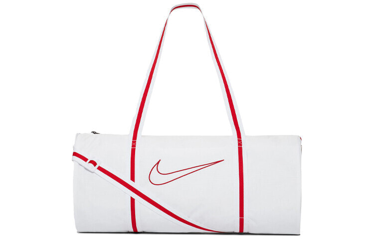 Nike 耐克 Heritage 篮球 涤纶 行李包旅行包 男女同款情侣款 白红色 / Сумка Nike Heritage CK4973-100