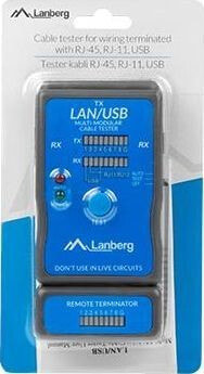 Lanberg Tester kabli RJ45 / RJ11 / USB (NT-0403)