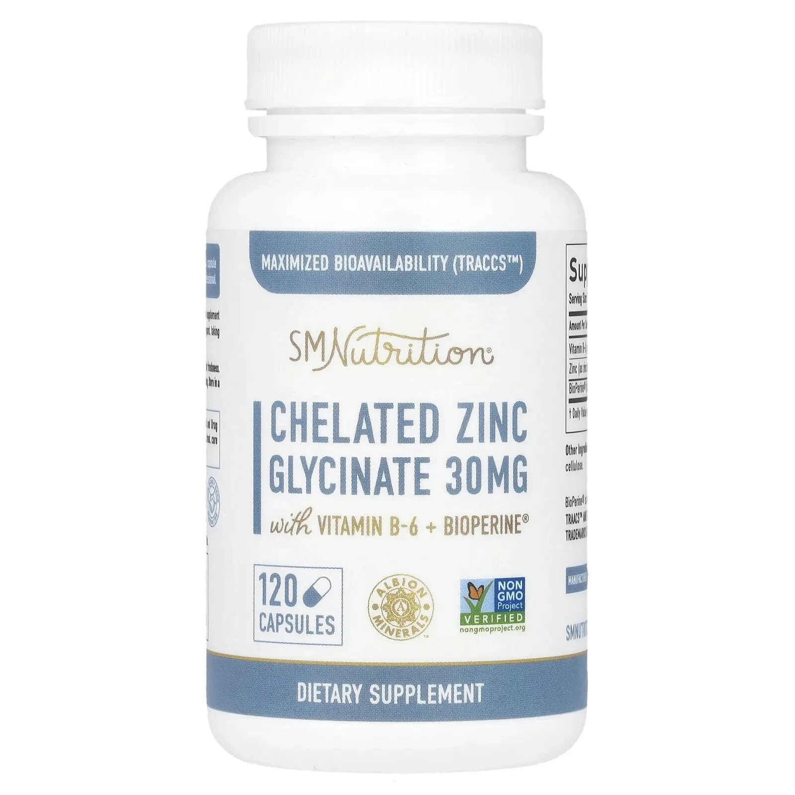 Chelated Zinc Glycinate, 120 Capsules