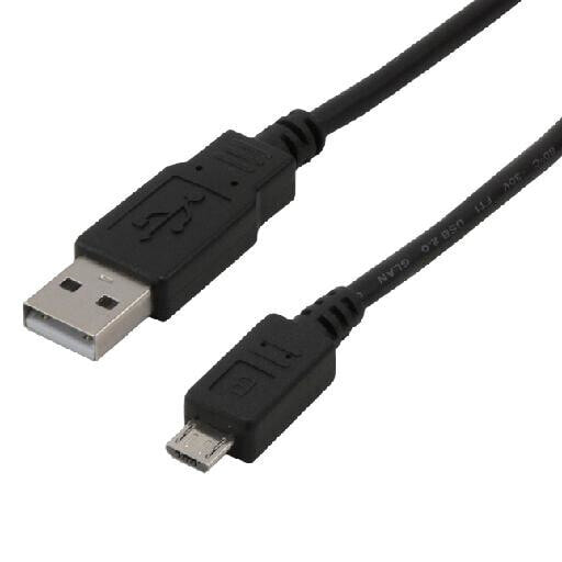 MCL MC922AHB-1M - 1 m - USB A - Micro-USB B - USB 2.0 - Male/Male - Black