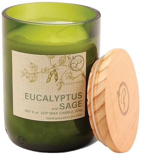 Duftkerze Eukalyptus und Salbei - Paddywax Eco Green Recycled Glass Candle Eucalyptus + Sage