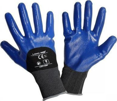 Lahti Pro Nitrile Coated Gloves black / purple 12 pairs, 10 (L221110W)