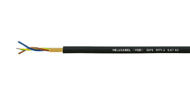 Helukabel NYY - Low voltage cable - Black - Polyvinyl chloride (PVC) - Polyvinyl chloride (PVC) - Cooper - 5x2.5 mm²